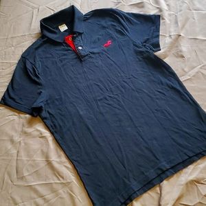 HOLLISTER: Polo, XL, blk/red. A4.